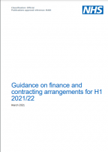 Guidance on finance and contracting arrangements for H1 2021/22